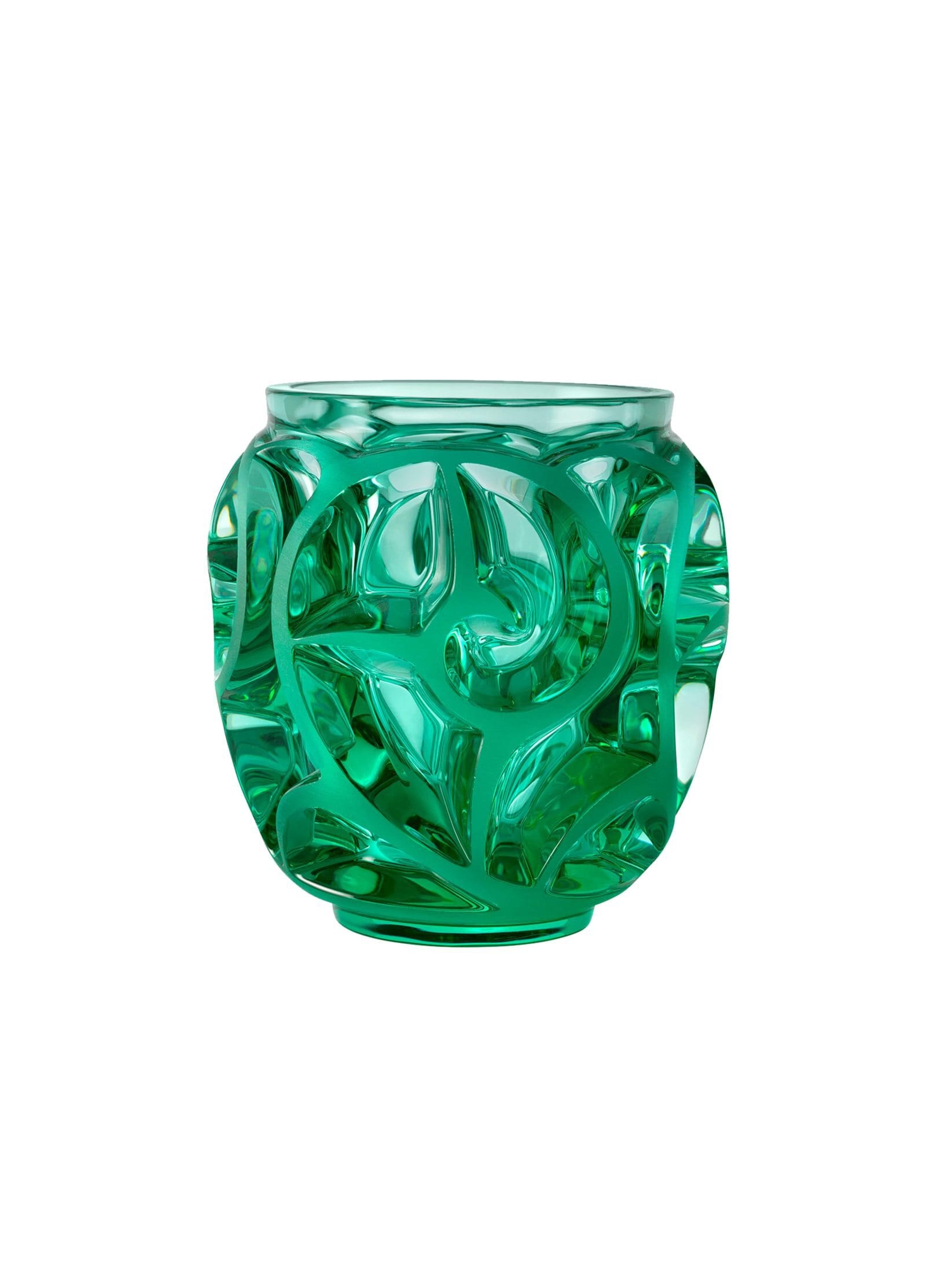 Tourbillons Small Vase in Mint Crystal