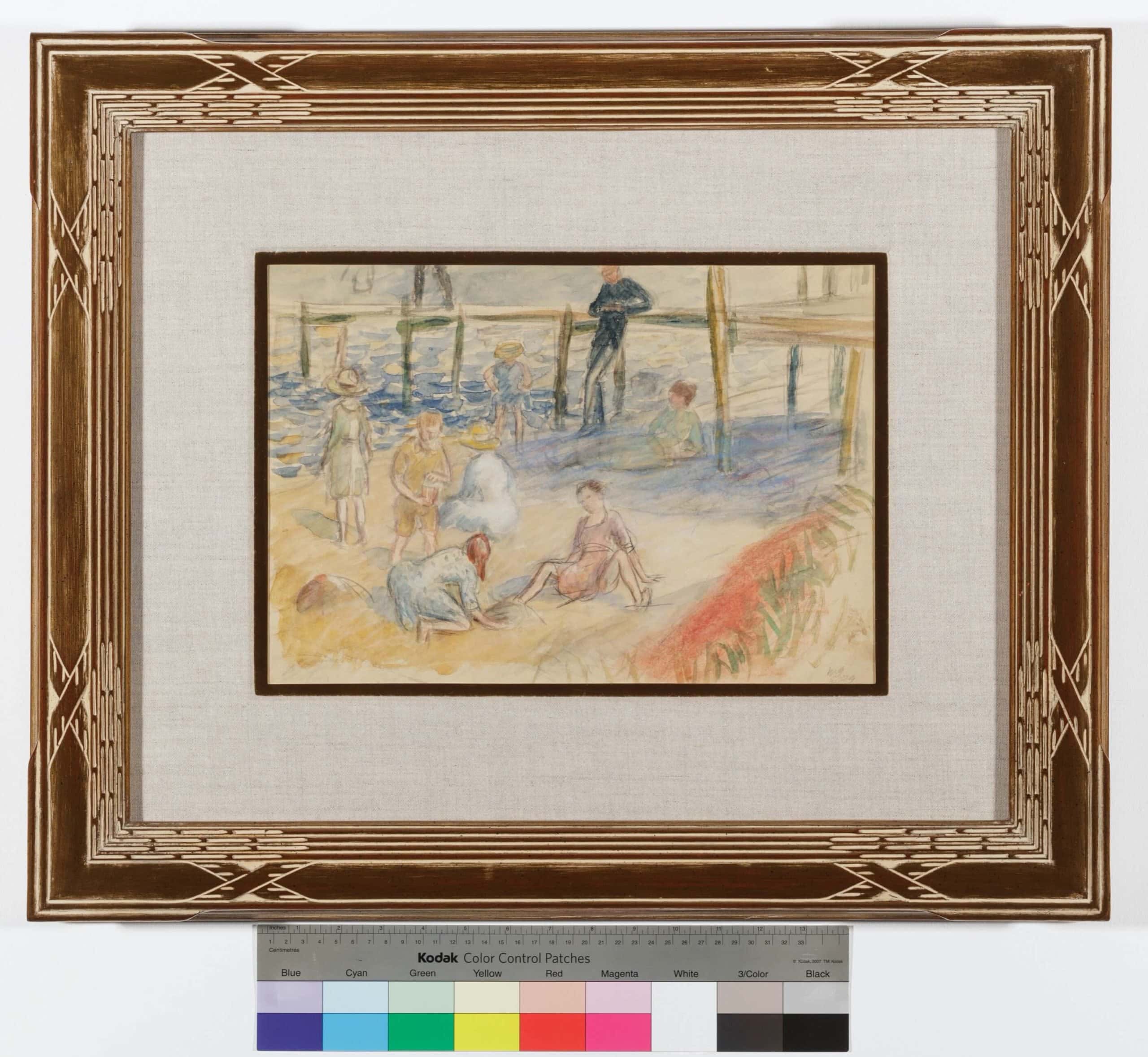 Works on Paper: Drawn from the Collection 1 1989.113 Glackens At.the .Beachcolorbar scaled