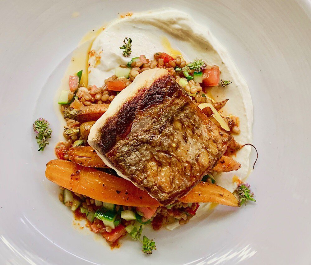 Almond Palm Beach’s Striped Bass