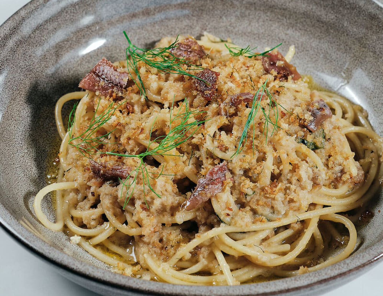 9-Four Seasons Hotel at The Surf Club’s Spaghetti and Anchovies Pasta