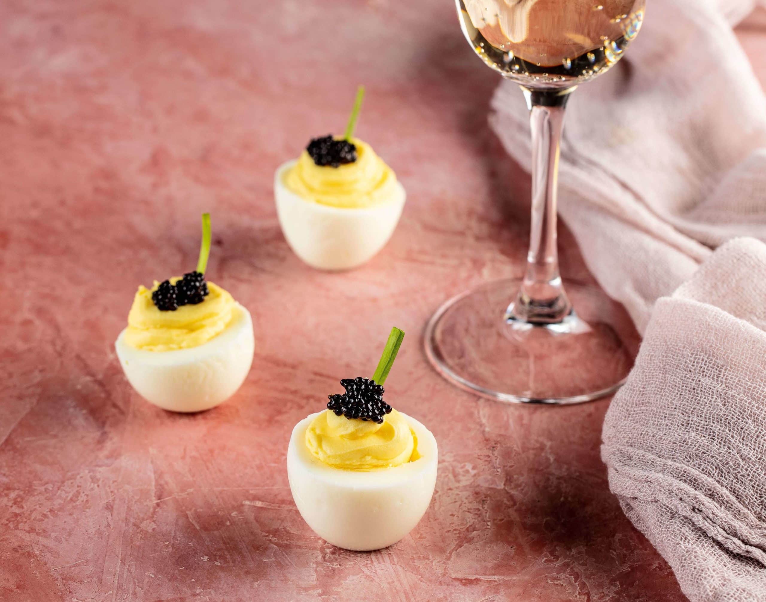 Icebox Cafe’s Caviar Deviled Eggs Parfait 1 Icebox Cafe’s Caviar Deviled Eggs Parfait