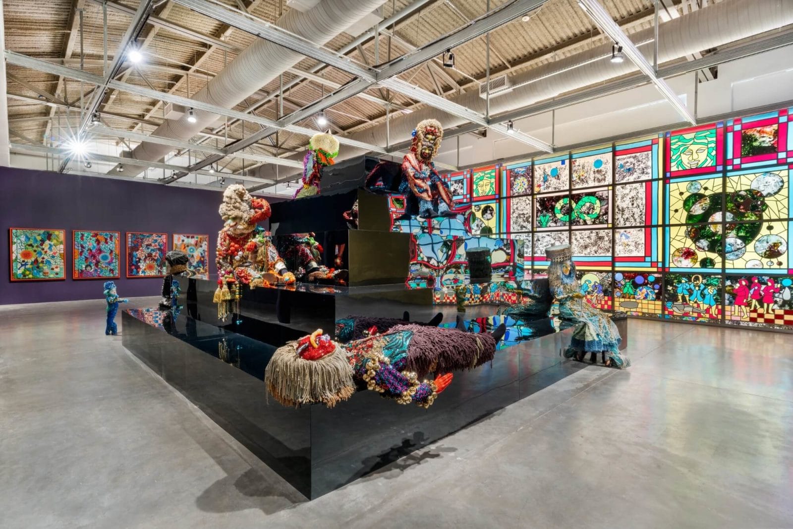 Installation view of Raúl de Nieves: Eternal Return and the Obsidian Heart at MOCA North Miami - Photo by Michael Lopez with Zachary Balber Photography