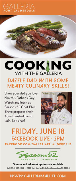 Learn How to Prepare Kona Crusted Lamb Loin with Seasons 52 Chef Elvis Bravo on the Next Cooking with The Galleria 1