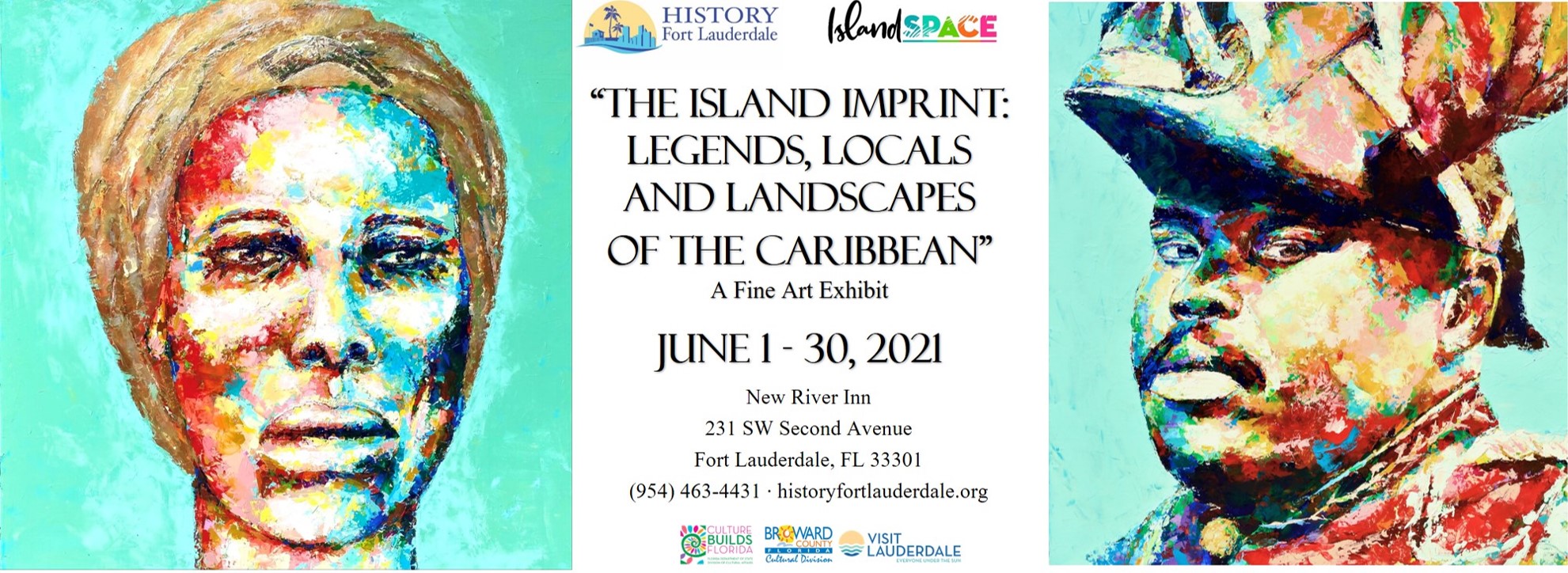 “The Island Imprint: Legends, Locals and Landscapes of the Caribbean” Fine Art Exhibit at History Fort Lauderdale 1 Island Imprint Collage JPG