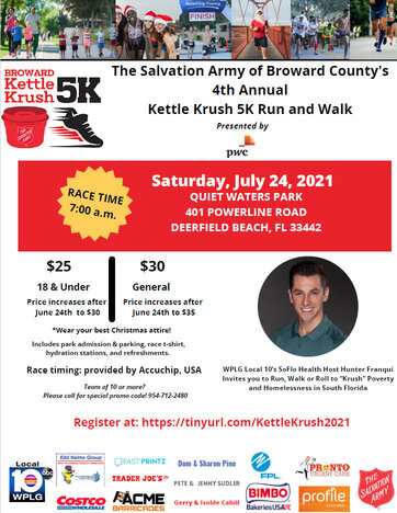 The Salvation Army of Broward County’s Kettle Krush 5K presented by PwC on July 24 1 rsz tsa kettle krush 5k new flyer 2021