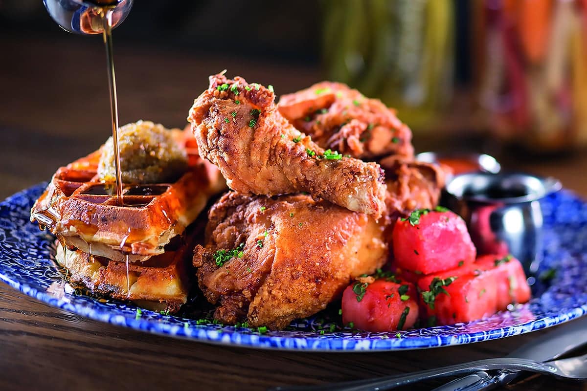 Chicken and waffles at Yardbird