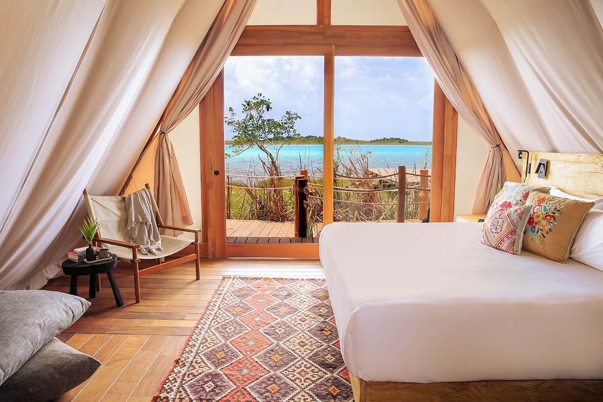 A suite at the Habitas Bacalar (Photo courtesy Bacchus Agency)