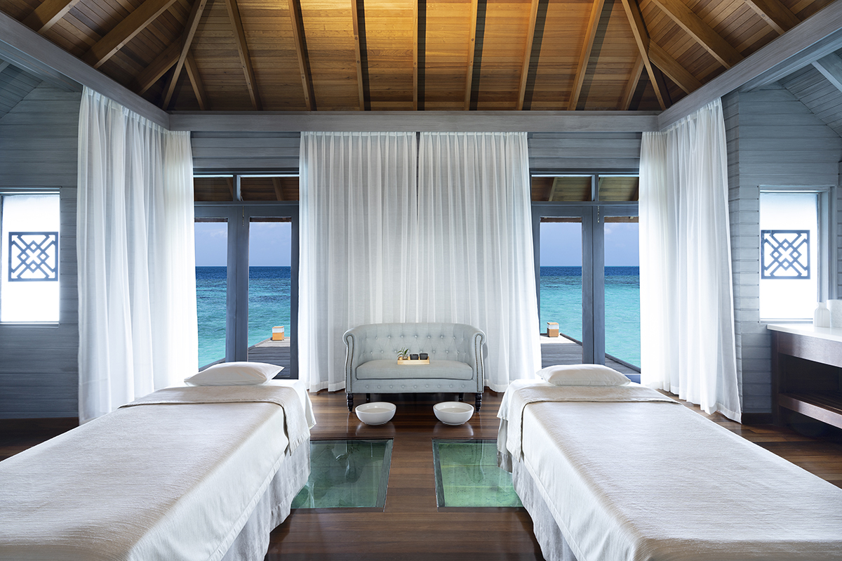 Massage treatment room at Huvafen Fushi Maldives