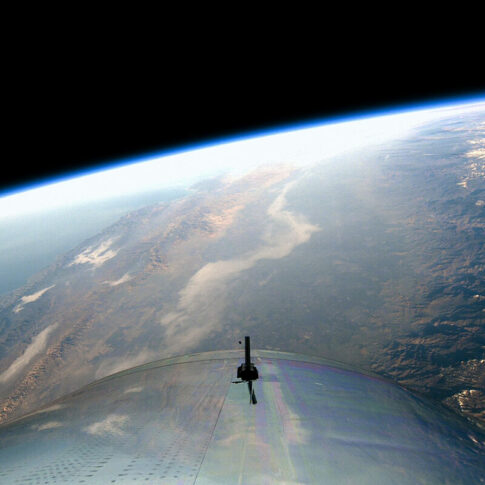 View of Earth from a Virgin Galactic spaceship