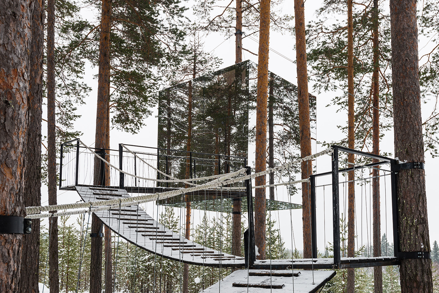 Mirrorcube at Treehotel, Sweden Photo by Kedardome/Shutterstock
