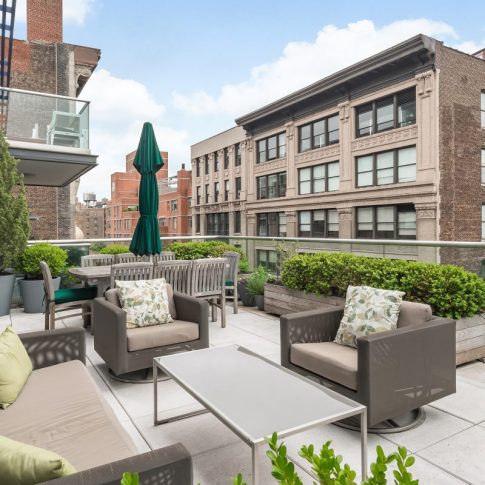 $7.25M Chelsea Penthouse Has a Huge Terrace, Bar Made from Reclaimed Wine Barrels and Boutique Closet