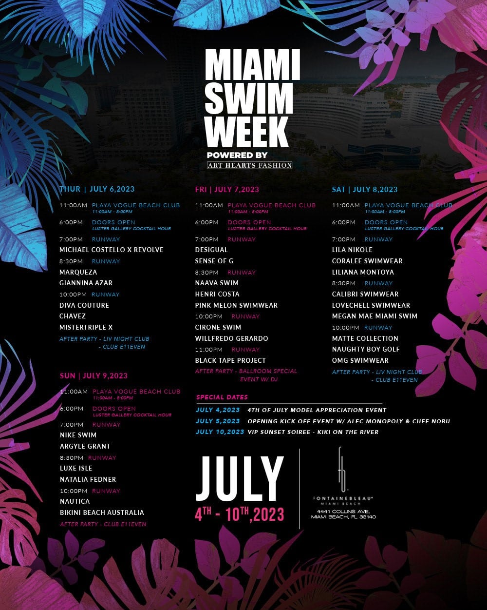 Miami Swim Week Powered by Art Hearts Fashion Returns to Miami Beach This  Summer Celebrating 10 Year Anniversary - Luxury Guide USA