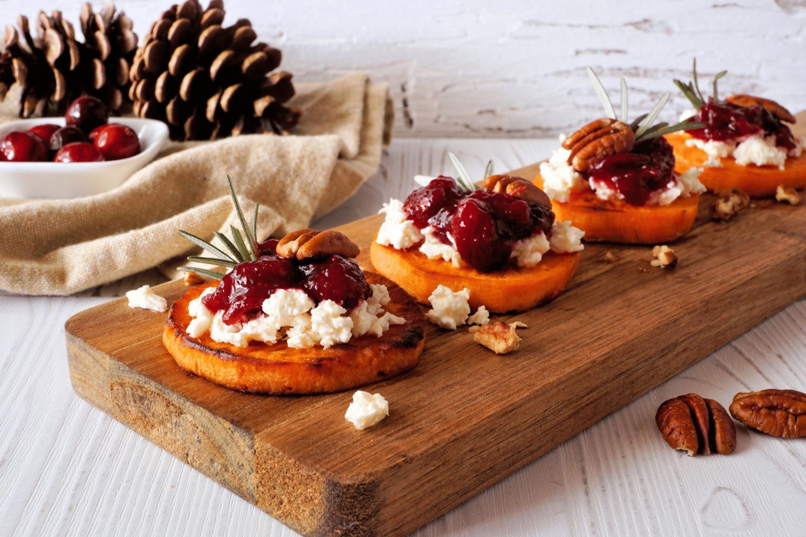 Sweet Potato Medallions With Goat Cheese