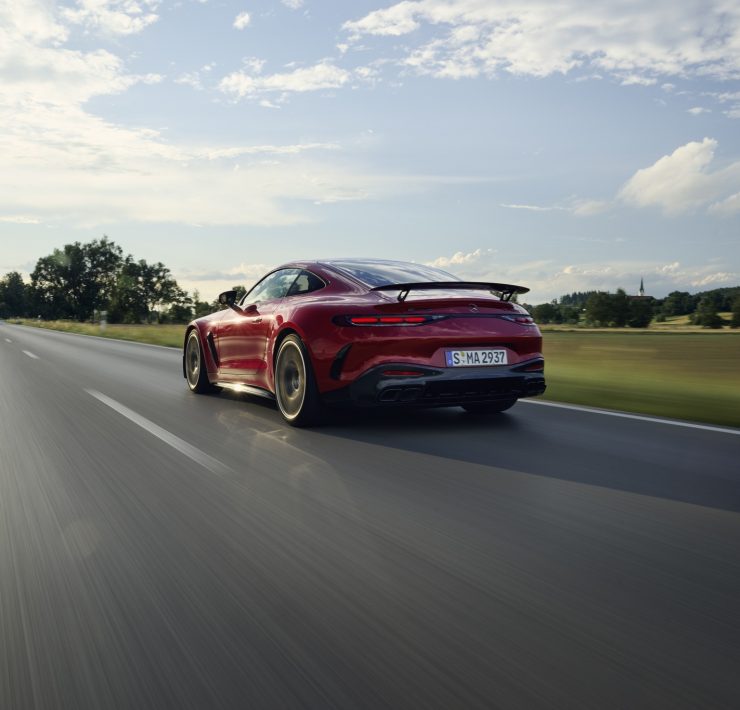 2025 Mercedes-AMG GT convertible with 4.0-liter V8 biturbo engine and 805 horsepower