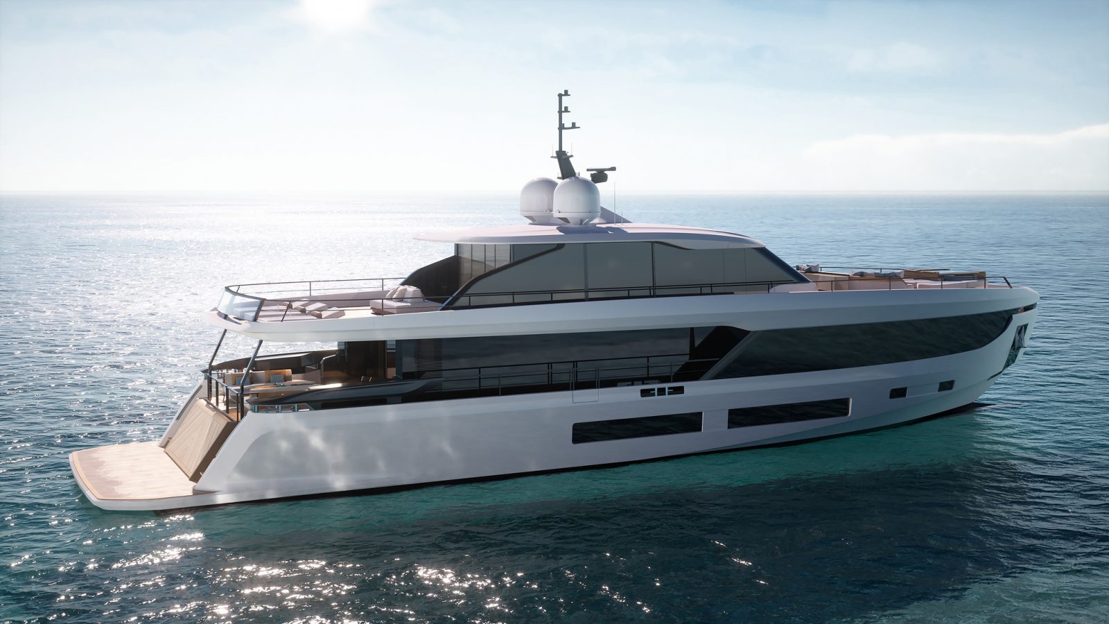 Azimut Grande 30M luxury yacht with Infinity Skydeck and eco-friendly design