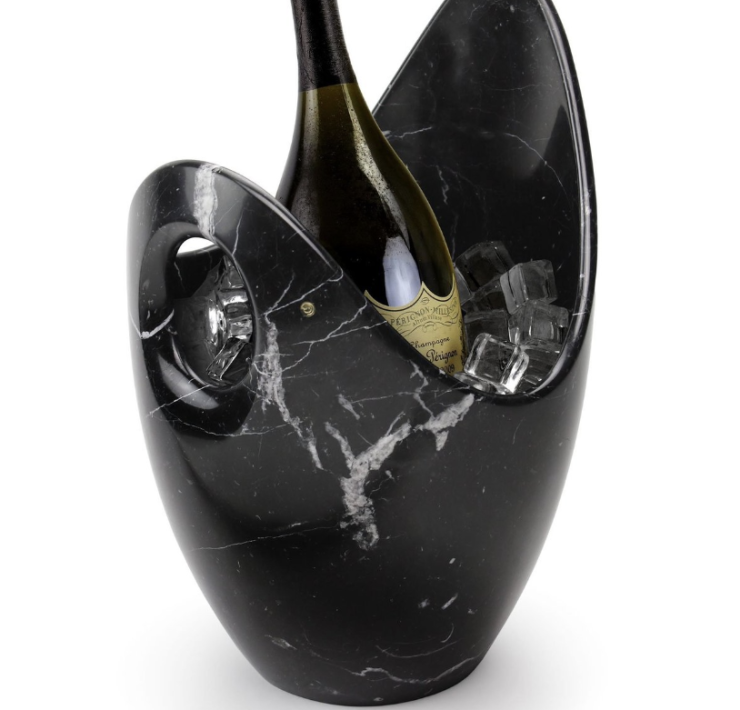 Marquina Marble Champagne Cooler by Barberini & Gunnell