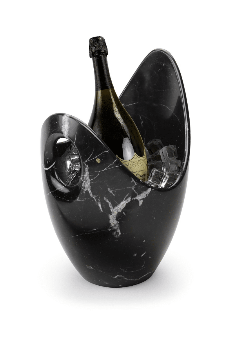 Marquina Marble Champagne Cooler by Barberini & Gunnell