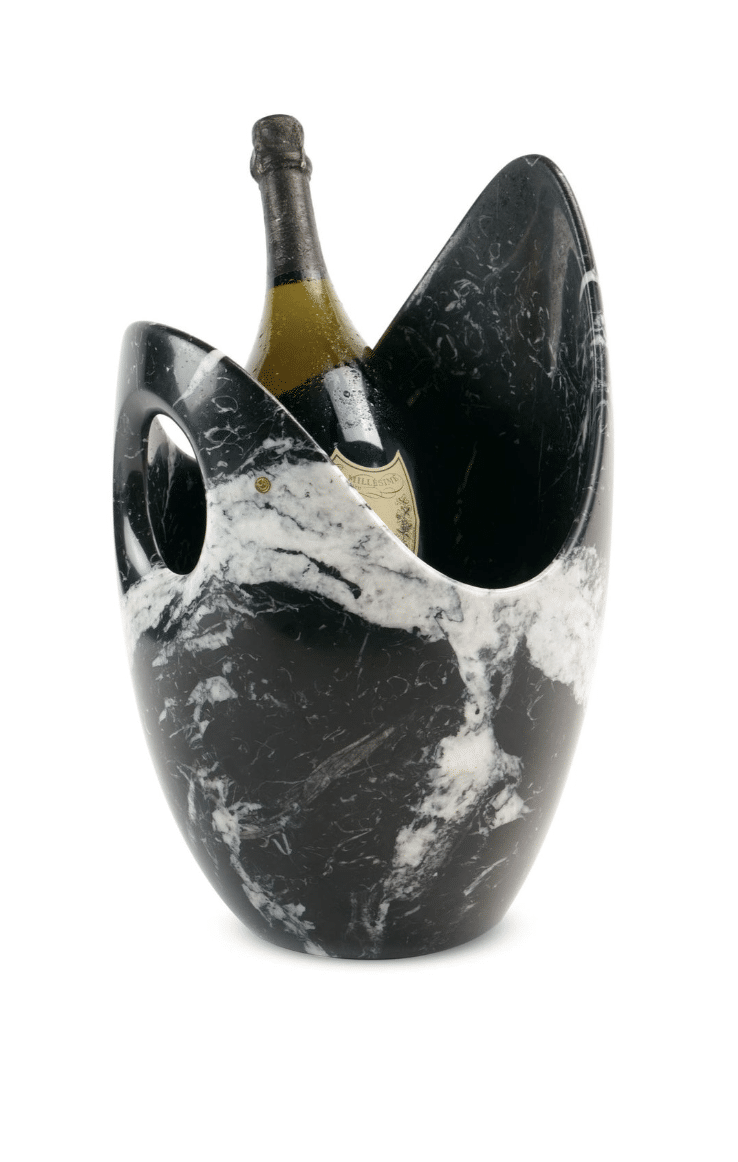 Marquina Marble Champagne Cooler by Barberini & Gunnell