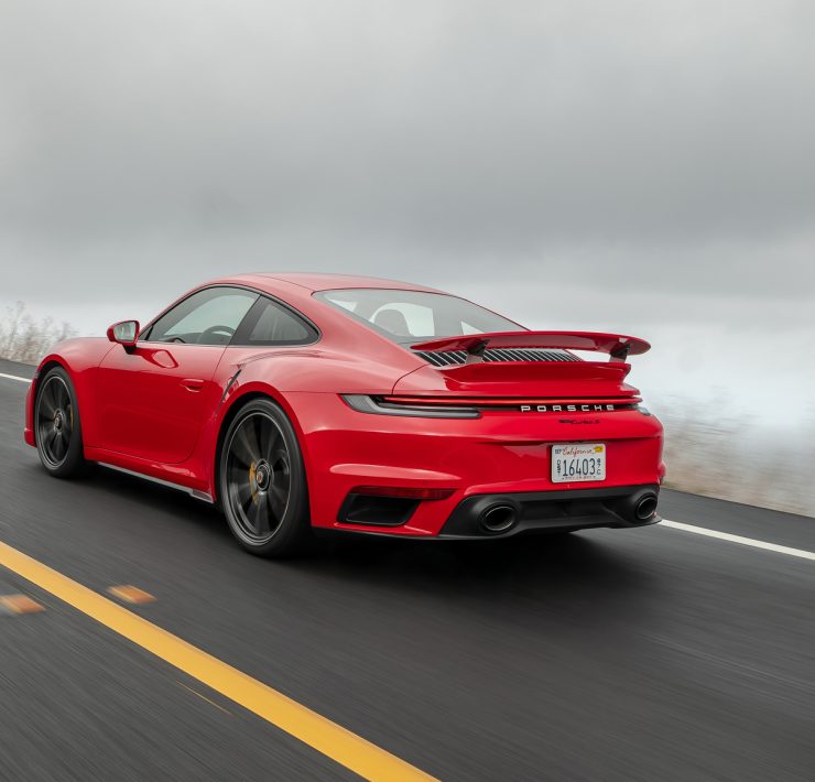 Porsche 911 Turbo S 3.7-liter twin-turbo engine with 640 horsepower for supercar performance