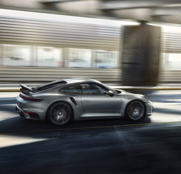 2025 Porsche 911 Turbo S with rear-wheel steering and active aerodynamics for enhanced handling