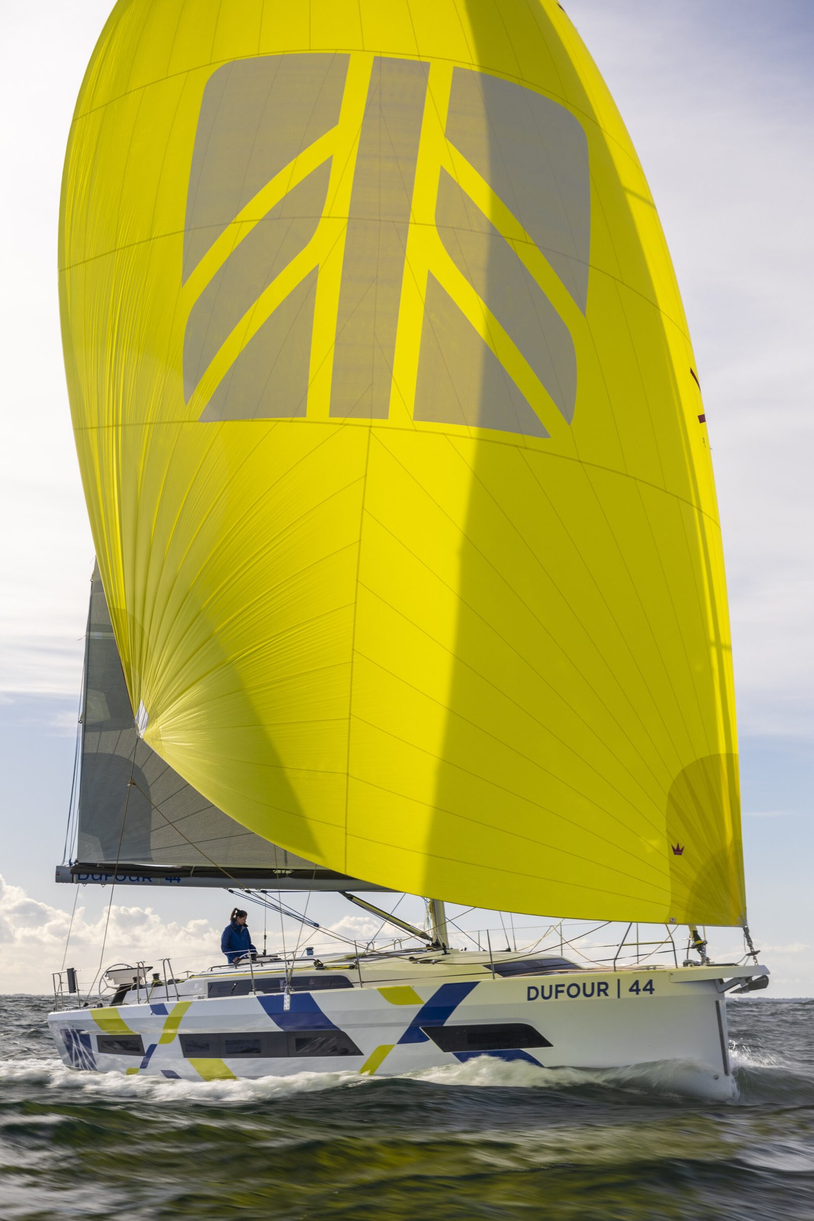 Dufour 44 Sailboat - 45ft Luxury Yacht with Geometric Design & Full-Batten Mainsail