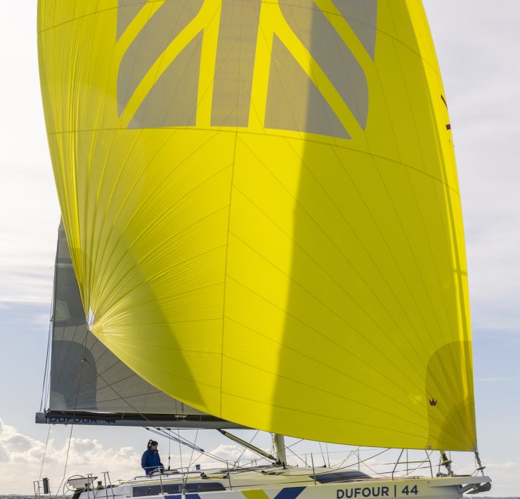 Dufour 44 Sailboat - 45ft Luxury Yacht with Geometric Design & Full-Batten Mainsail