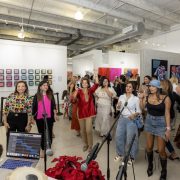 CHROMA 2024 Exhibition at Lucid Design District during Miami Art Week, featuring diverse artworks by 20 international artists.