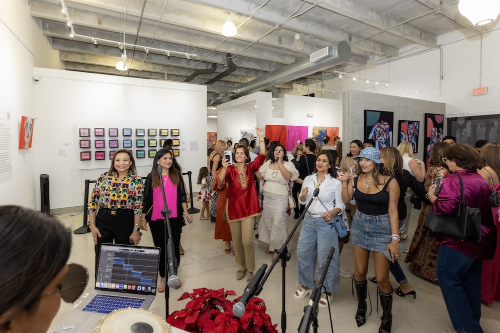 CHROMA 2024 Exhibition at Lucid Design District during Miami Art Week, featuring diverse artworks by 20 international artists.