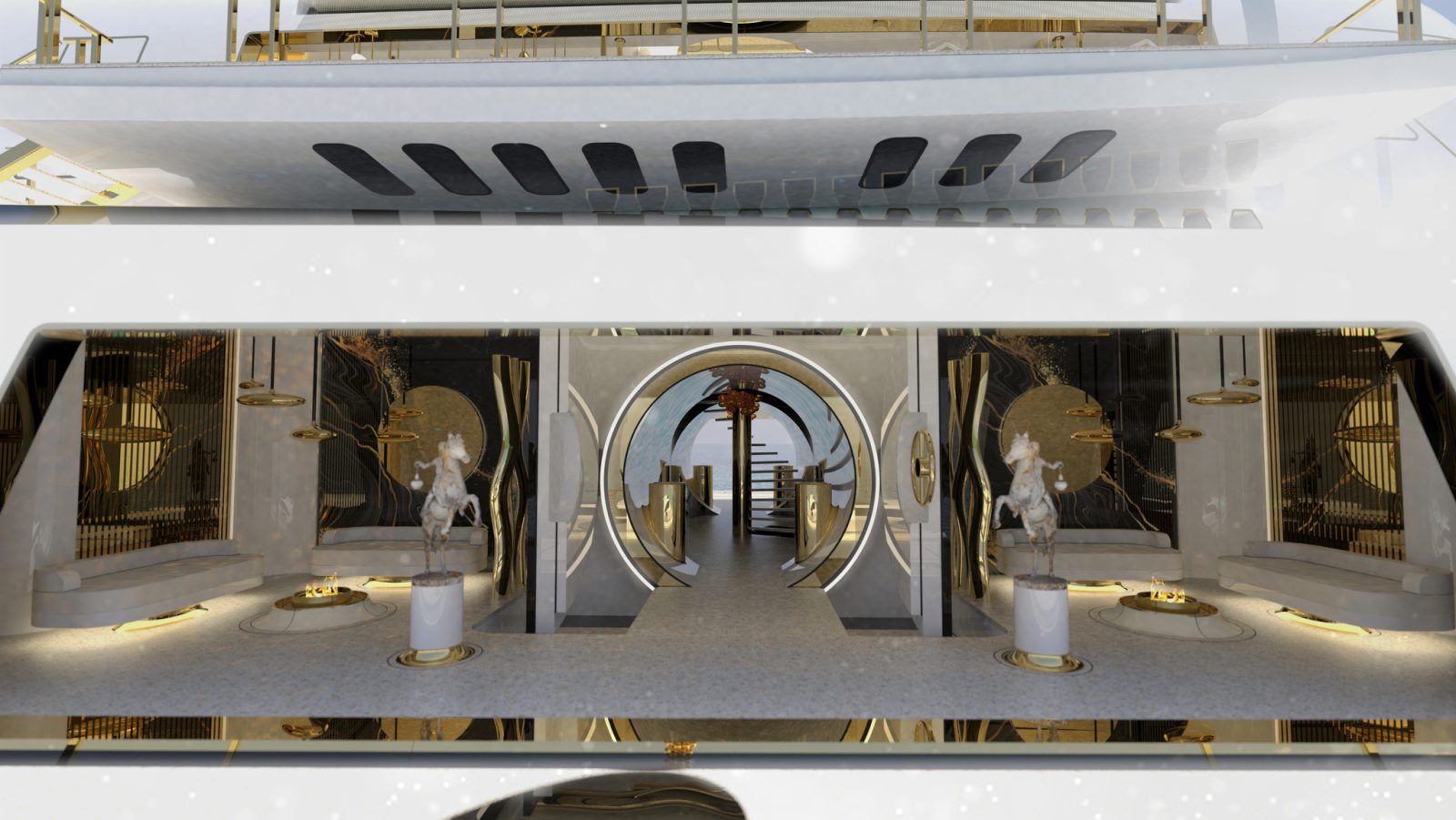 Migaloo M5 Private Submersible Superyacht with Luxury Amenities and Submerged Depth"