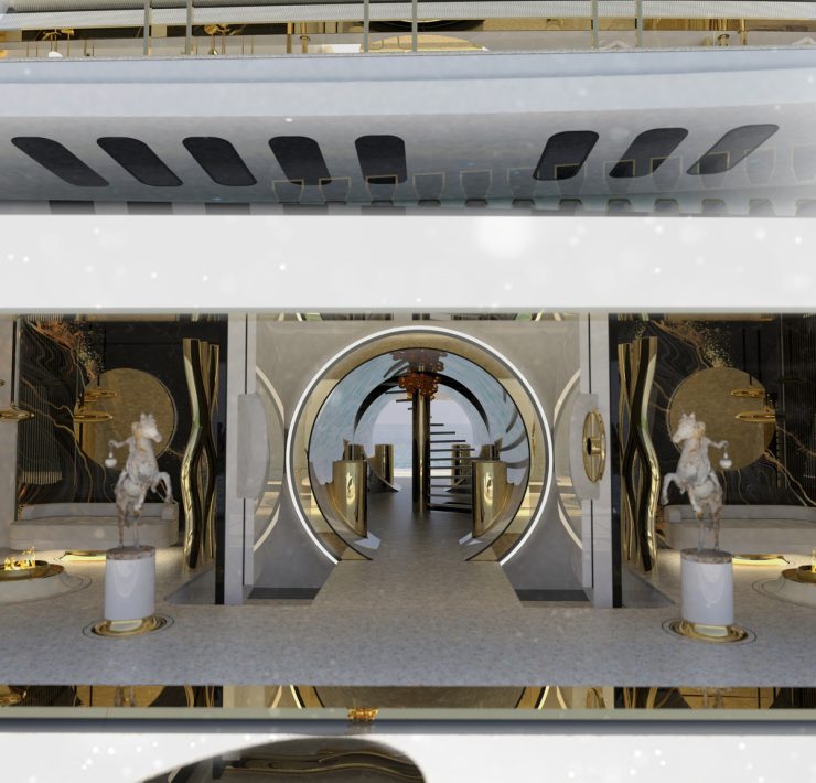 Migaloo M5 Private Submersible Superyacht with Luxury Amenities and Submerged Depth"