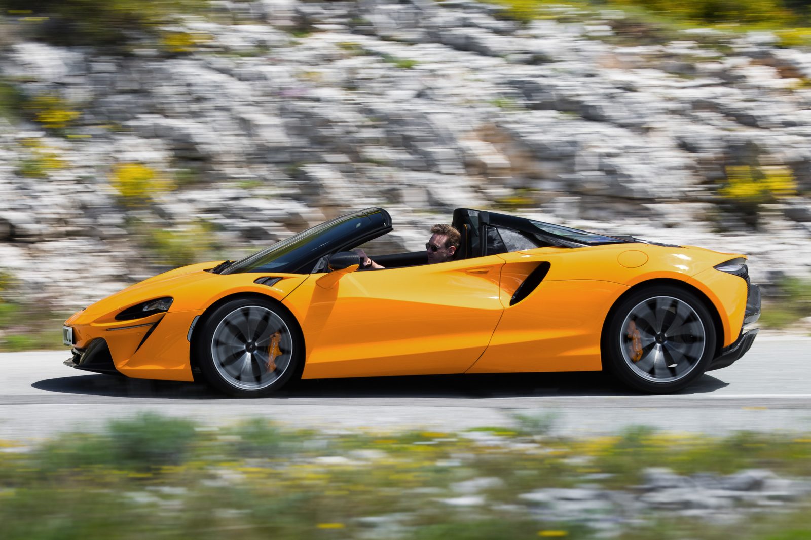 McLaren Artura Spider open-air driving experience with carbon-fiber construction