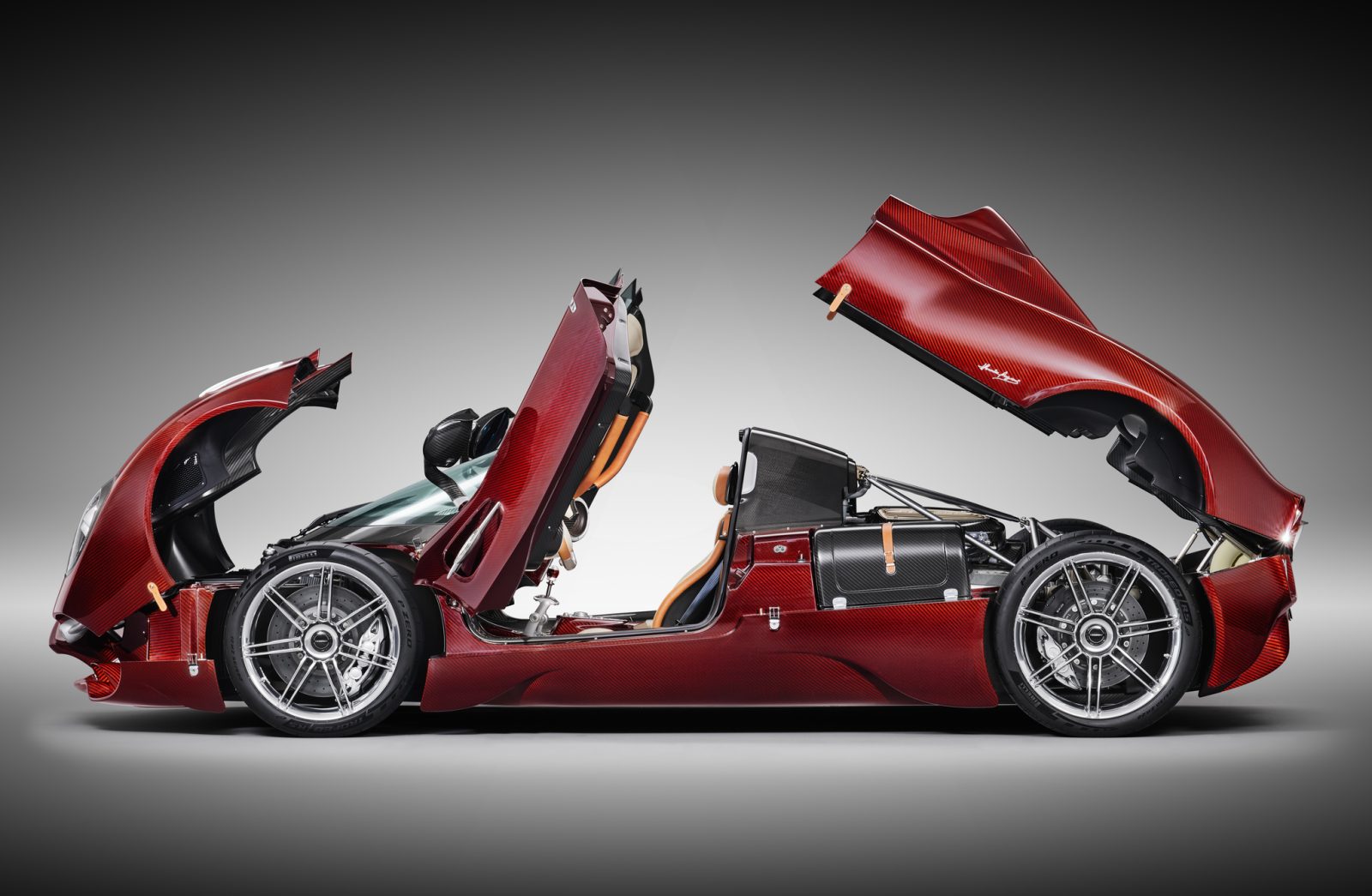 Pagani Utopia Roadster luxury sports car with unique manual transmission