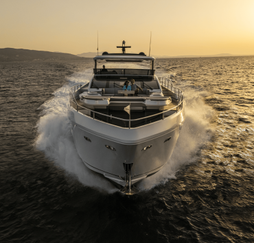 Pearl 82 Luxury Yacht with Raised Pilothouse, Sun Pad, and Hot Tub