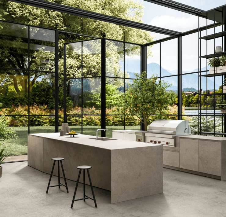 South Florida Lifestyle Magazine for Luxury Decor & Finishes,Top Miami Designers,MiaCucina The Cut Sofia Orangerie Outdoor Kitchen