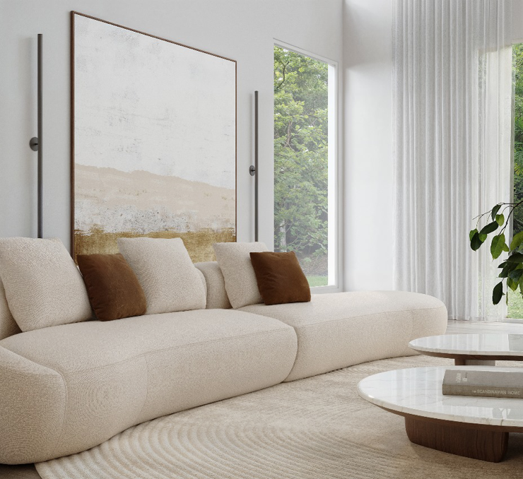 South Florida Lifestyle Magazine for Luxury Decor & Finishes,Top Miami Designers,Tighemi Travertine Bowl with Trio of Spheres