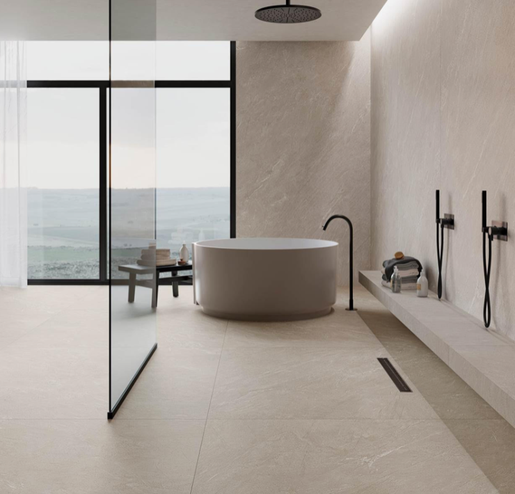 South Florida Lifestyle Magazine for Luxury Decor & Finishes,Top Miami Designers,Tighemi Travertine Bowl with Trio of Spheres