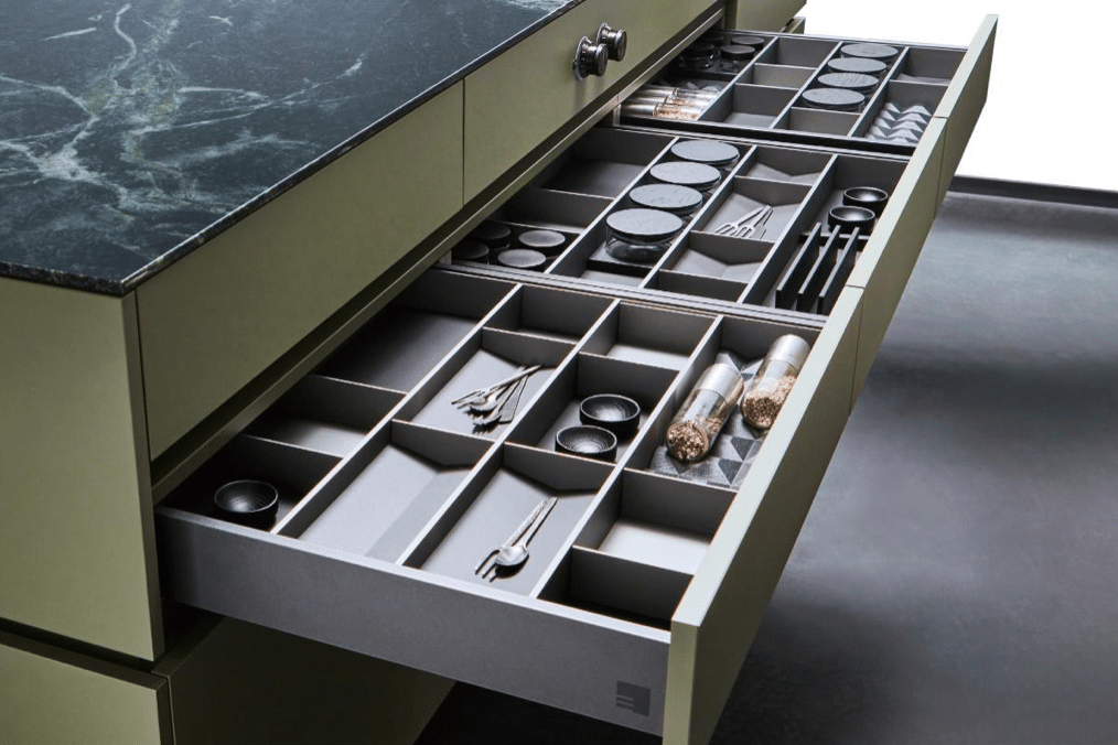 South Florida Lifestyle Magazine for Luxury Decor &amp; Finishes,Top Miami Designers,Drawer Organization System,Drawer Organization,Kitchen,Eggersmann