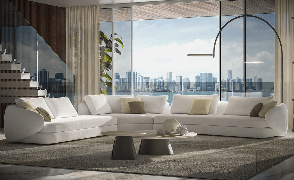 South Florida Lifestyle Magazine for Luxury Decor &amp; Finishes,Top Miami Designers,Addison House,Sofa,Sofas,Luxury Furniture,Luxury Sofa,Furniture,Living Room,Craig Sofa,Cattelan Italia