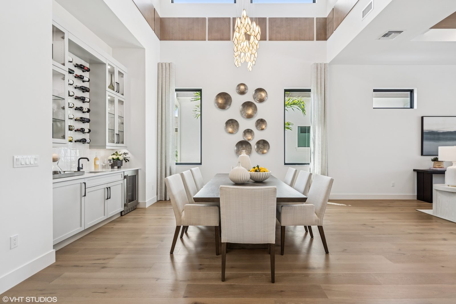 The Ashton at Miromar Lakes - dining room, high ceilings, coastal decor