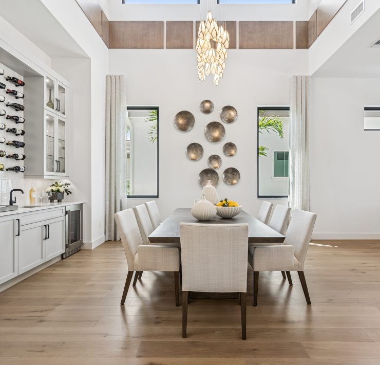 The Ashton at Miromar Lakes - dining room, high ceilings, coastal decor