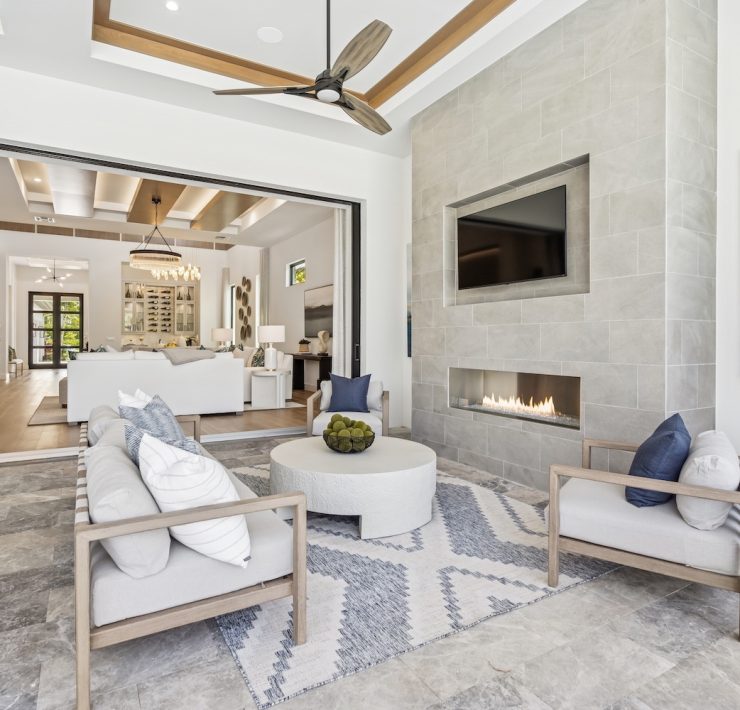 The Ashton at Miromar Lakes - coastal living room