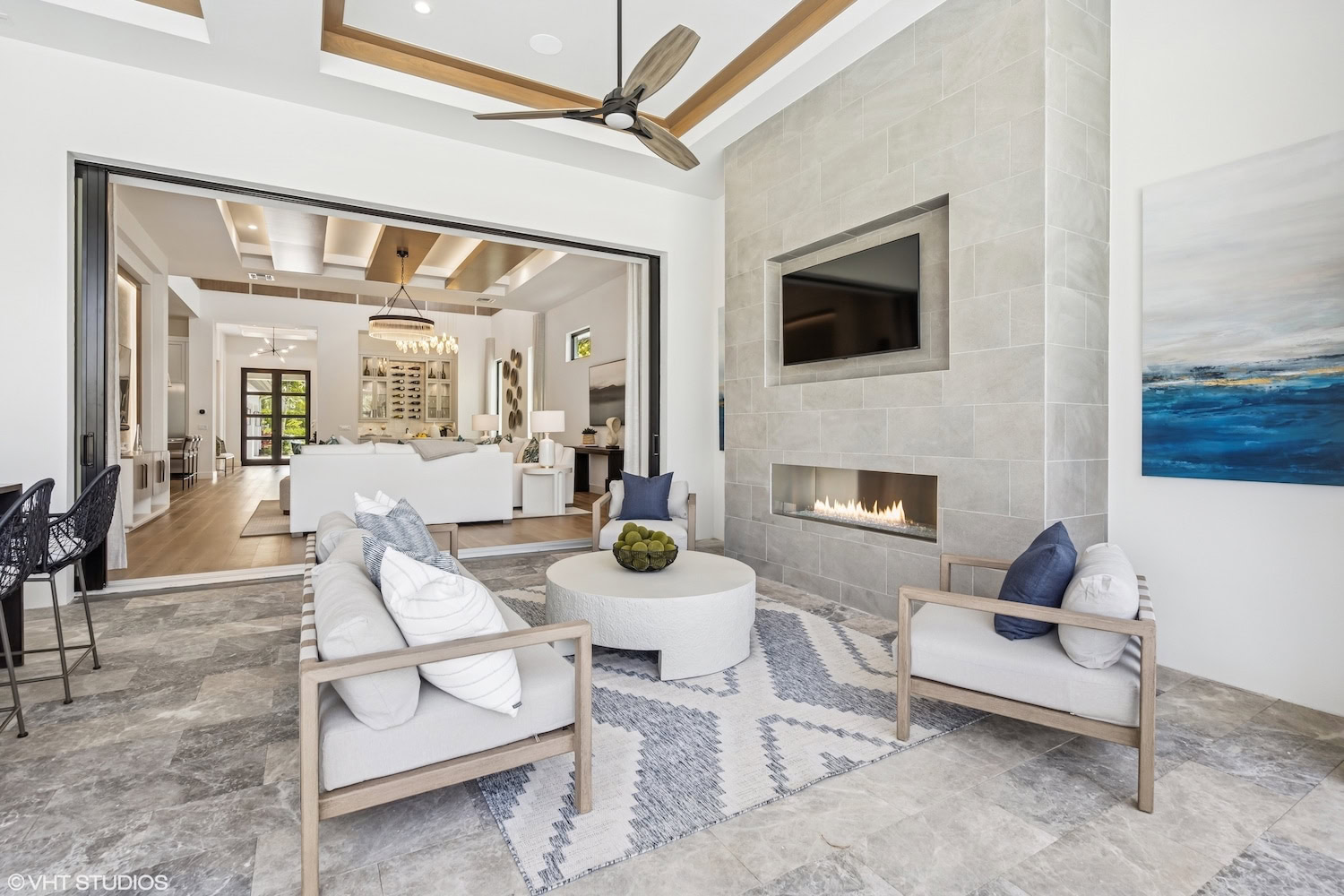 The Ashton at Miromar Lakes - coastal living room