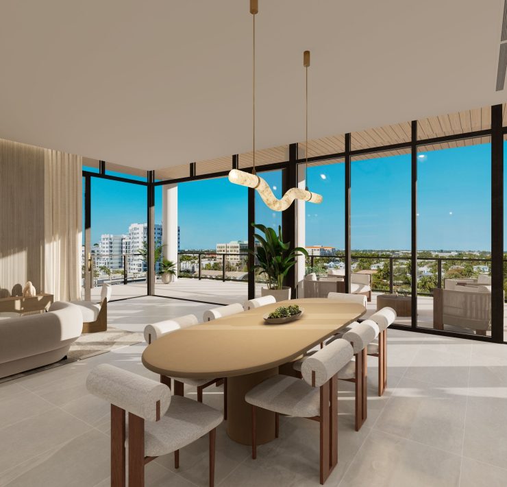 Glass House Penthouse 93 - dining room with view