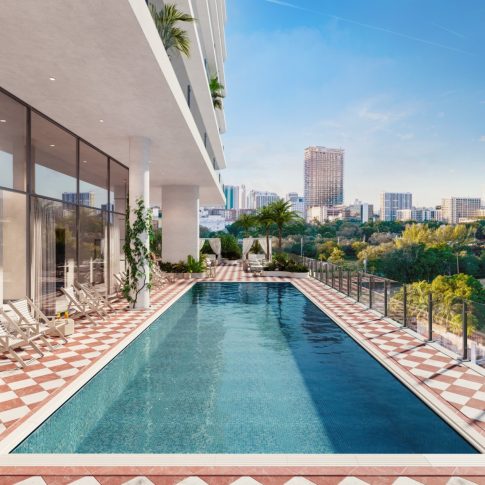 ELLE Residences Miami Unveils Fashion-Forward Pool Deck Renderings