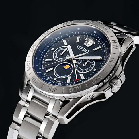 Versace’s V-Galaxy Moonphase Captures the Cosmos in Motion