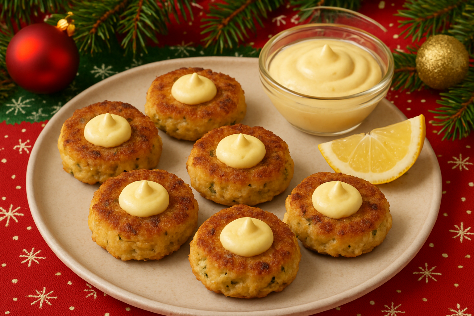 Mini Crab Cakes with Lemon Aioli | Easy Elegant Appetizer