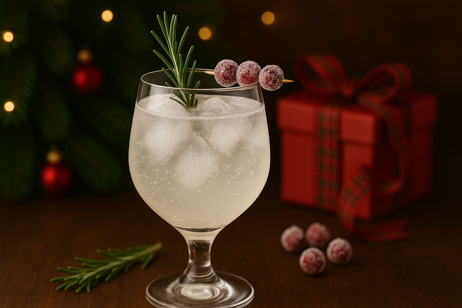 Winter Wonderland Vodka Spritz: Sparkling Holiday Cocktail
