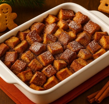 Gingerbread Bread Pudding: Cozy Holiday Dessert Recipe