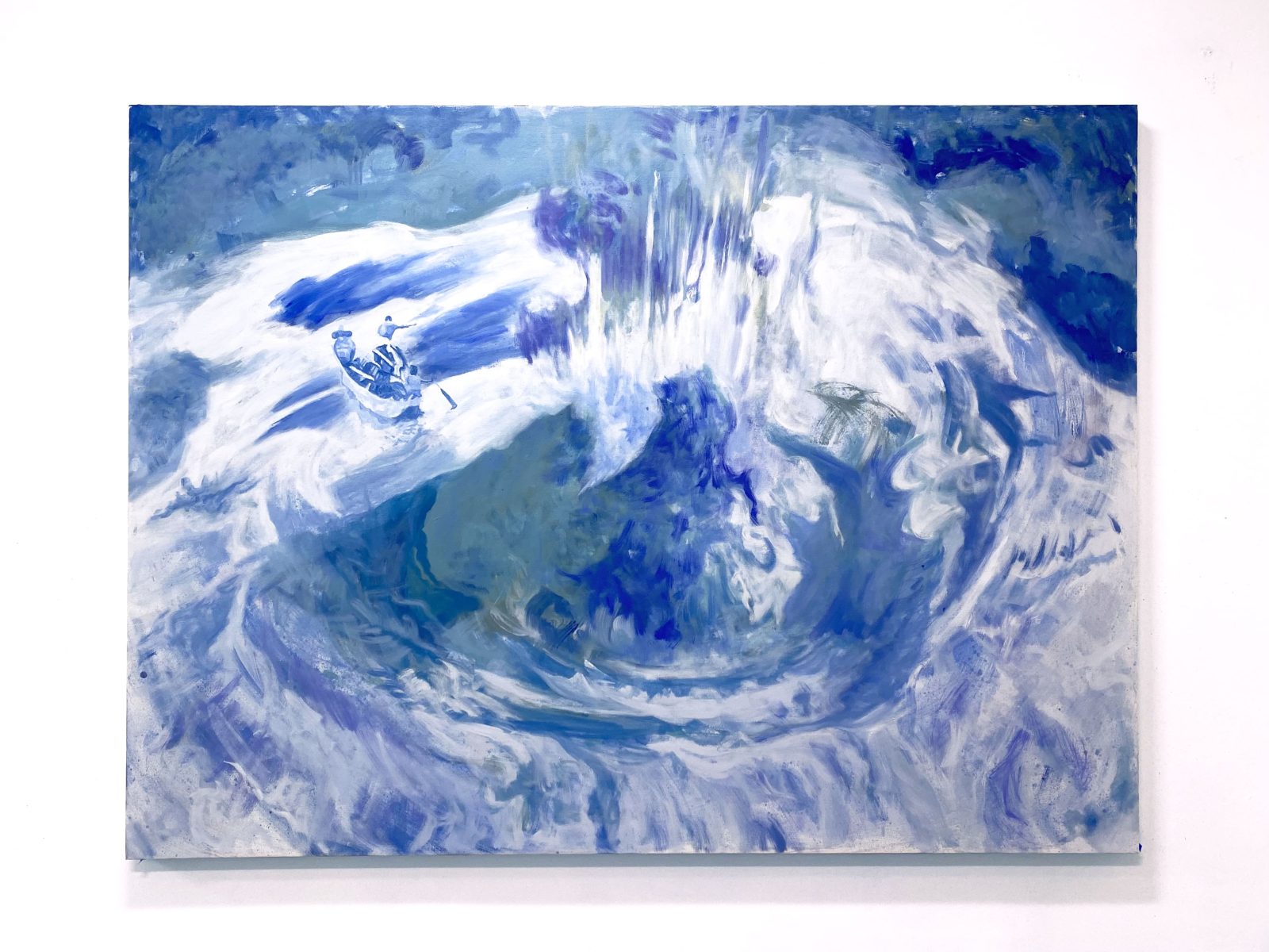 Abstract contemporary artwork featured in Borderline exhibition at The Goodtime Hotel during Miami Art Week 2025.