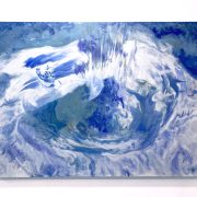 Abstract contemporary artwork featured in Borderline exhibition at The Goodtime Hotel during Miami Art Week 2025.